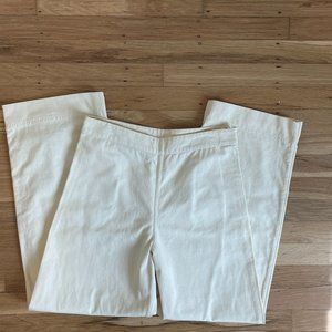 Ali Golden Cream Side Zip High Rise Crop Pants Sz S